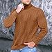 Mens Slim Fit Turtleneck Sweater Soft Knitted Warm Pullover Sweater Lightweight Long Sleeve Ribbed Sweatshirts (Caramel,X-Large)