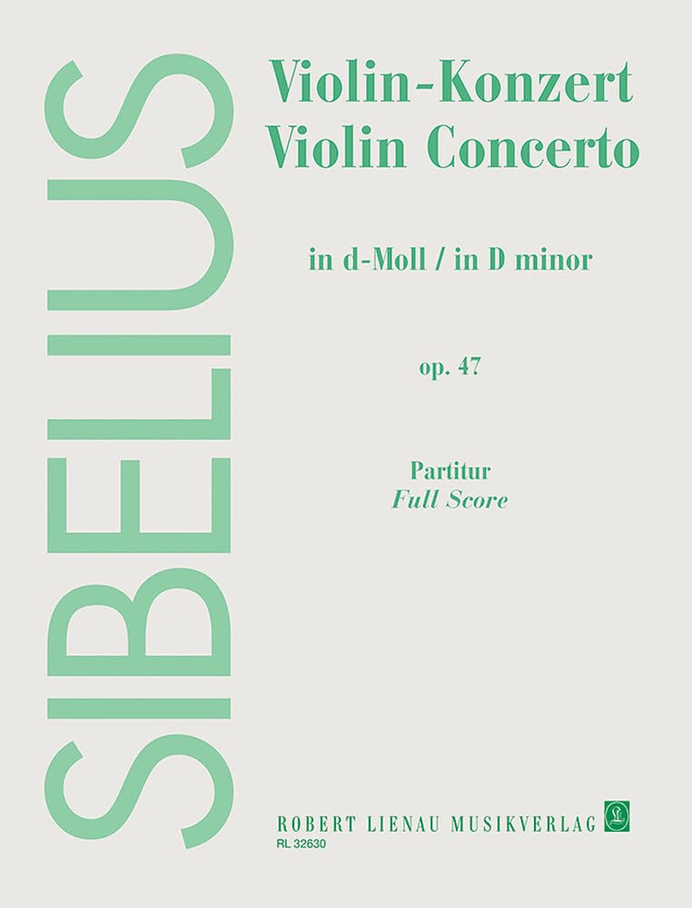 Concerto en ré mineur: Revised version (1903-1904, rev. 1905). op. 47. violin and orchestra. Partition.      Sheet music – January 1, 1993