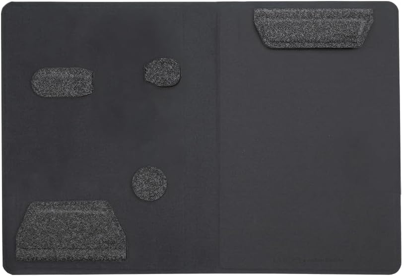 LHiDS Creative Magnetic Business Portfolio Resume Padfolio Organizer, A5 Folder with Clipboard, Paper Clip, Writing Pad, Magnetic Closure for Work, School and More, Black image 4
