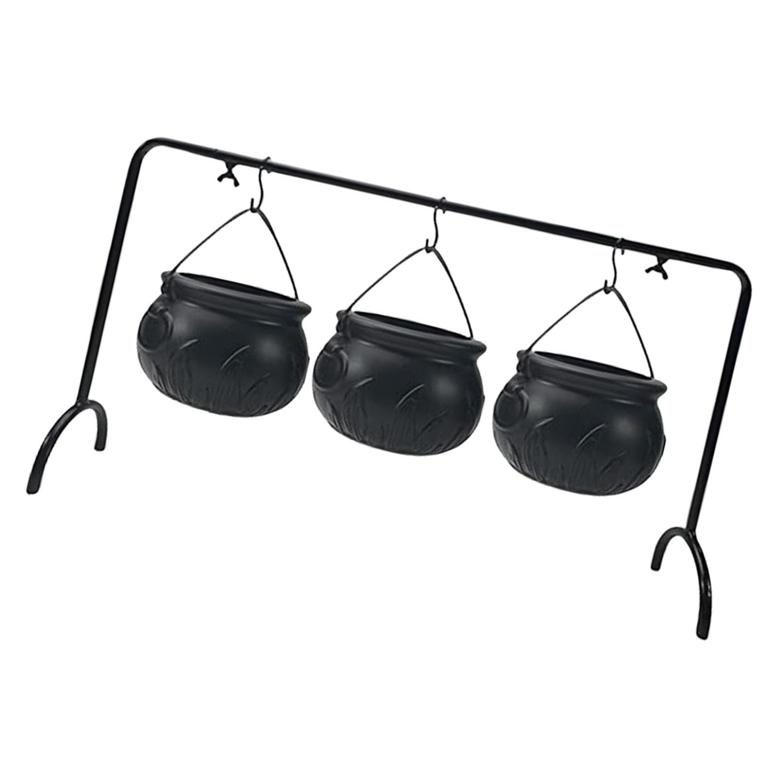 Klynovalu 3 Pcs Halloween Decorations Witches Cauldron Candy Serving Bowls on Rack Party Supplies for Halloween Festival Cauldron
