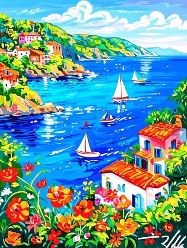 G C LbgɂG  Paint by Numbers DIYyCg l S qp ȒPɓh ANʊG̋ |  H| Lbg 3̃yCguV1̃Zbg̃AN痿gp z[ ItBX G