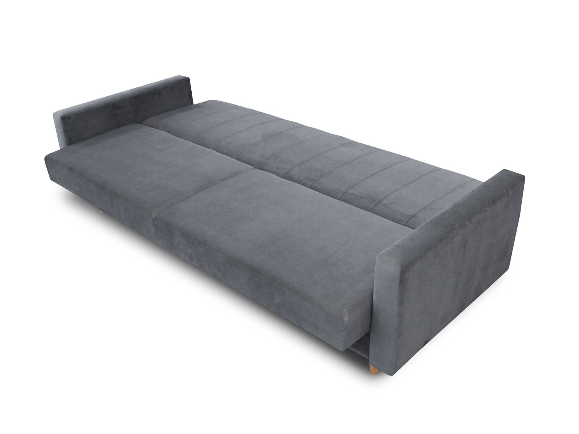 Sofnet - Schlafsofa Sara mit Bettkasten (Graphit, Kronos 22)