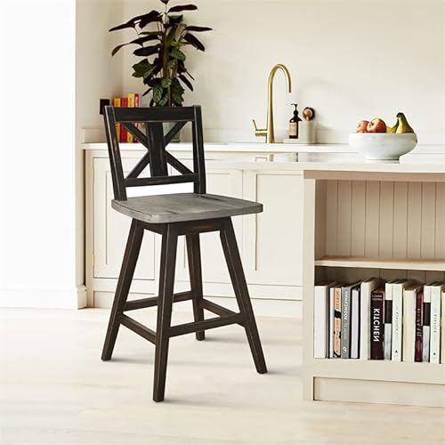 Homelegance Barstool (Set Of 2) Amsonia Counter Height Swivel Stool (2 Pack), Black #TOP1