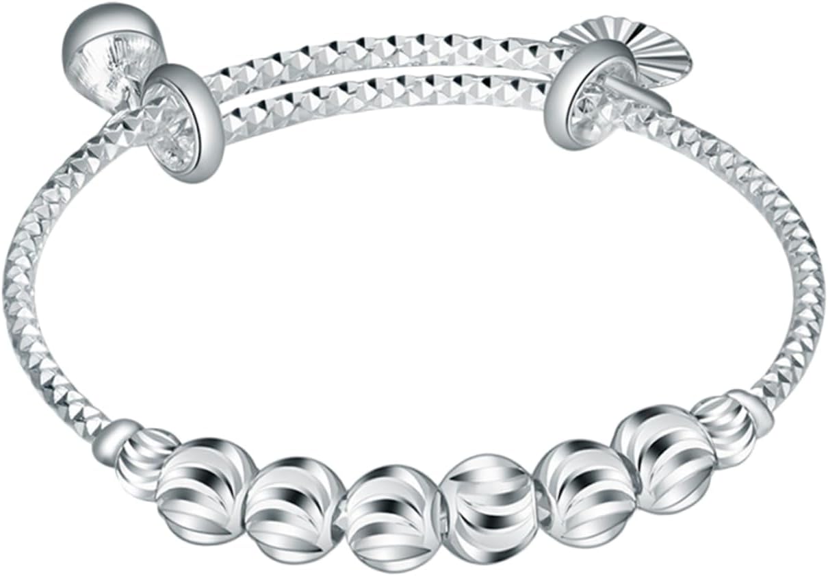 SOIMISSBaby Bracelet Baby Bangles Baby Bangle Jewelry Infant Bracelet Bracelets for Kids Bangles for Kids Toddler Jewelry Kids Bracelet Infant Bangle Copper Silver Bracelet Child The Bell