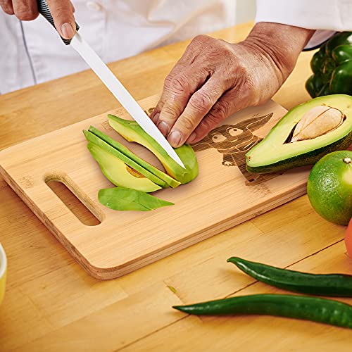 Luxxis Star Wars Kitchen Cutting Board Cooking Accessories - Yoda Best Cook Ever Laser Engraved Bamboo Kitchen Gifts Set- Premium Cookware Apron - Cute Dishwasher Magnet #TOP5
