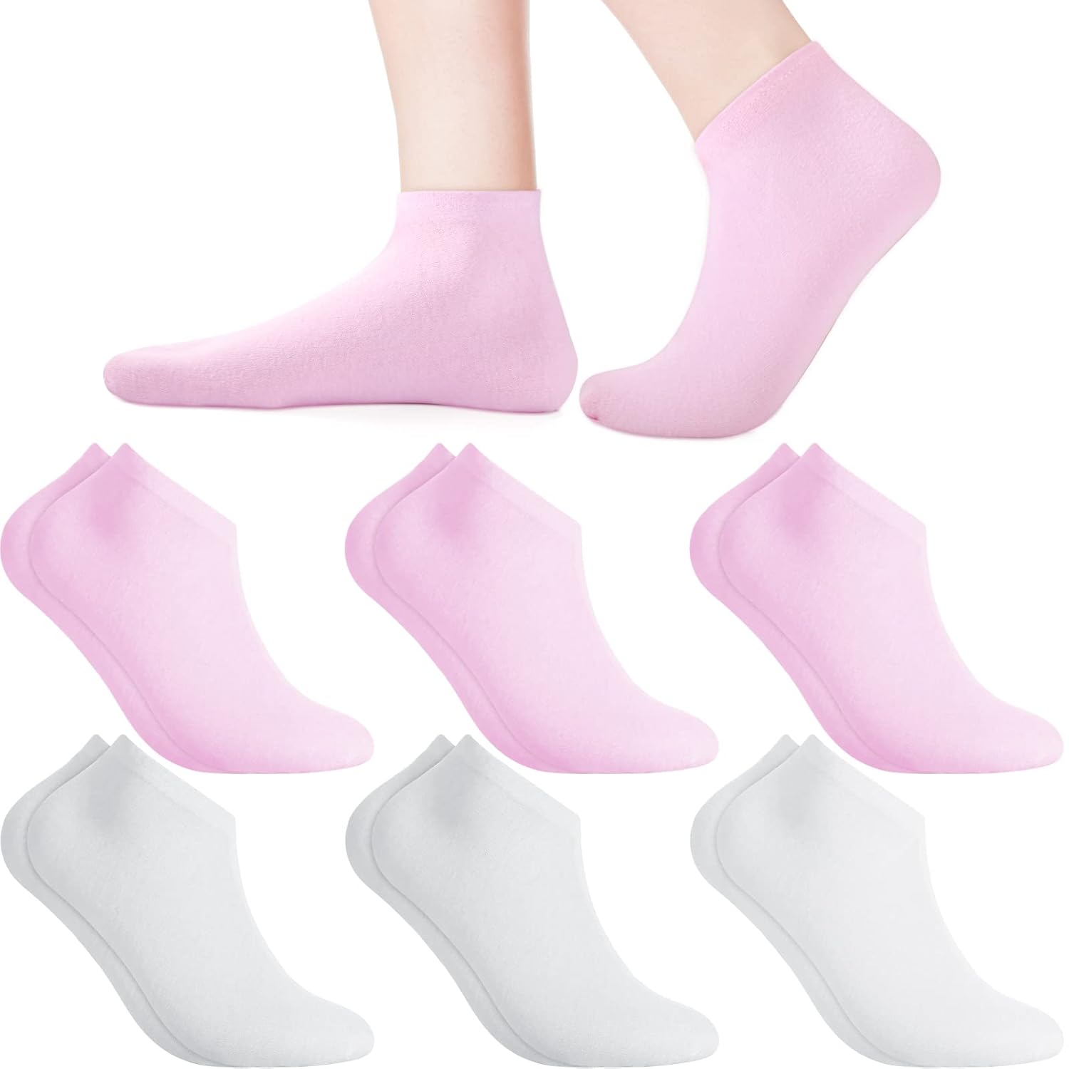 6 Pairs Moisturizing Socks Lotion Socks Spa Overnight Absorbing Overnight Absorbing Socks Cosmetic Moisturizing Socks for Dry Cracked Feet Skins for Women, Ladies and Men, 3 Colors : Beauty & Personal Care