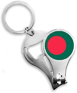 Anel de pinça de unha bandeira nacional de Bangladesh país asiático chaveiro abridor de garrafas cortador