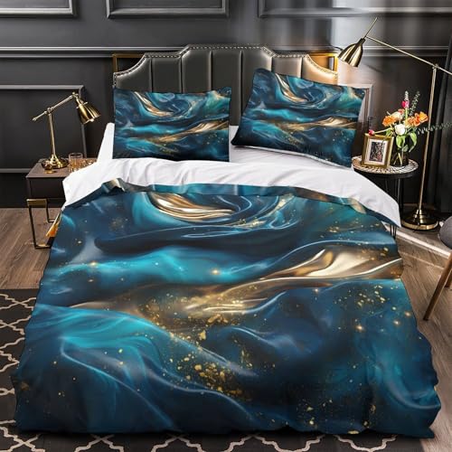 Parure de lit imprimée 3D abstrait fluide housse microfibre