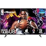 Hisense 55-Inch Class U8 Series Mini-LED ULED 4K UHD Google Smart TV (55U8N, 2024 Model) - QLED, Dolby Vision IQ, Dolby Atmos, Full Array Local Dimming Pro, 144Hz Game Mode Pro, Alexa Compatibility