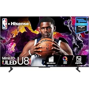 Hisense 55-Inch Class U8 Series Mini-LED ULED 4K UHD Google Smart TV (55U8N, 2024 Model) – QLED, Native 144Hz, Full Array Local Dimming, Game Mode Pro, Alexa Compatibility