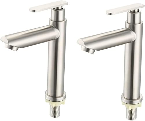 Angoily 2 unids grifo de acero inoxidable brillo de labios contenedores grifo de una sola manija grifo de agua de cocina de acero inoxidable grifo