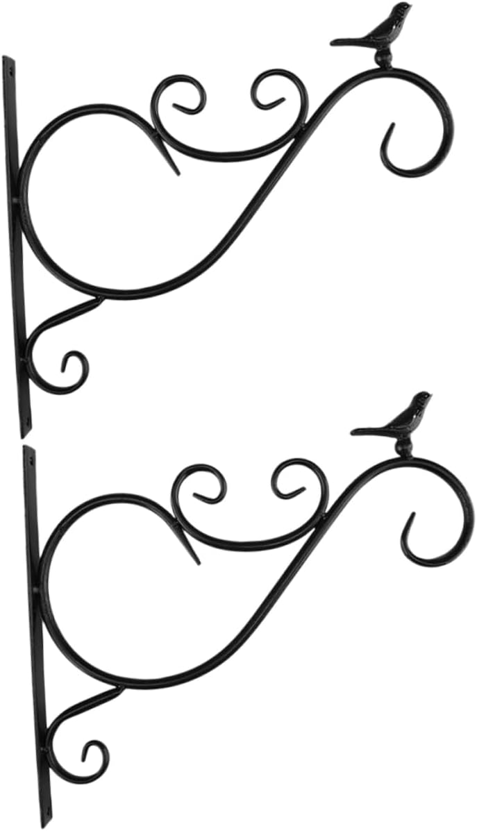 Elegant Iron Hanging Planter Bracket for Wall Plant Holder for Kitchen Garden Decor