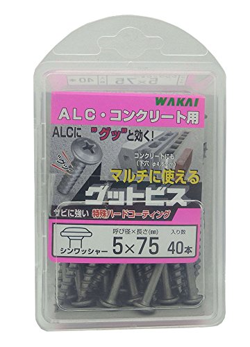 Amazon | WAKAI ALC・コンクリート用 グットビス 5X75mm 40本入