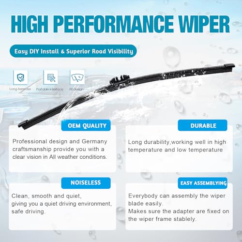 Image of VTOGOI Original Factory Quality Rear Windshield Wiper Blades Replacement For BMW X3 2011-2017,Volvo XC70 2008-2016,Easy To Install 13 inch(Pack of 1)