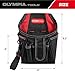 Olympia Tools 7 Pocket Tool Pouch with Belt Clip, Black & Red