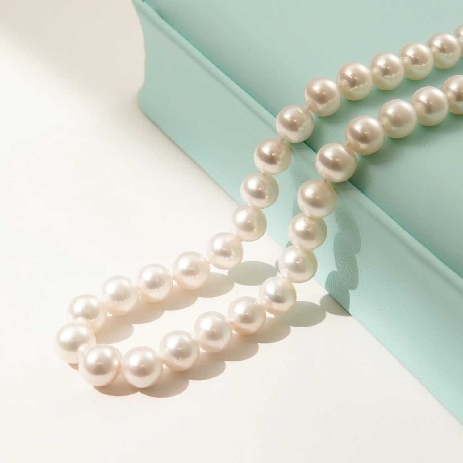 Round White Simulated Shell Pearl Necklace Pearl Choker Necklace Jewelry for Women