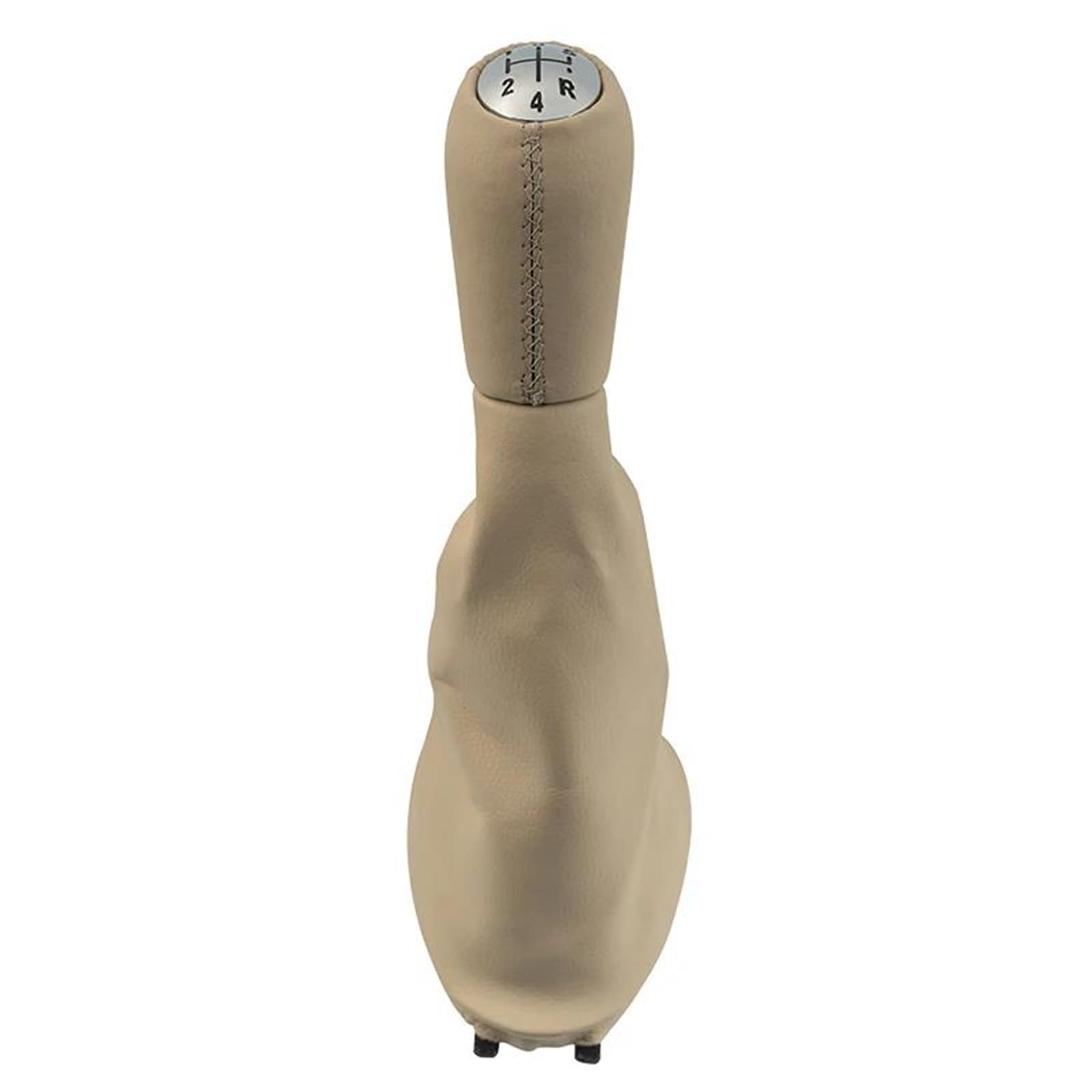 Sunbangoz Black For Clio Ii 2001-2004 Beige Leather Gear Shift Knob Lever Shifter Gaiter Boot Cover(Black)
