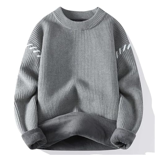 Men Loose O Neck Knit Pullovers Warm Sweater Casual Thick Knitted Streetwear Pullover Sweaters2