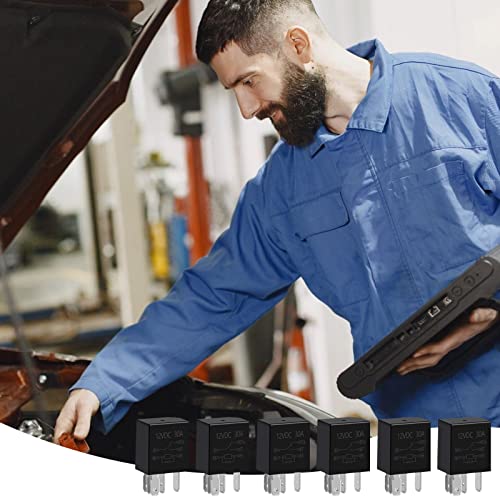 6 Packs 5 Pin 12V Relay 12V 30A Relay Multi Purpose Automotive Heavy Duty Relay 5 Pin 12V Open Relay For Car Motor Automotive Replacement Accessories #TOP4