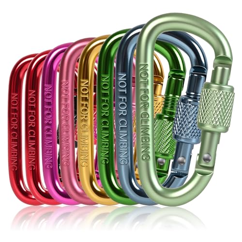 Carabiner Clip, Key Hooks for Keychain Aluminum D Ring Shape