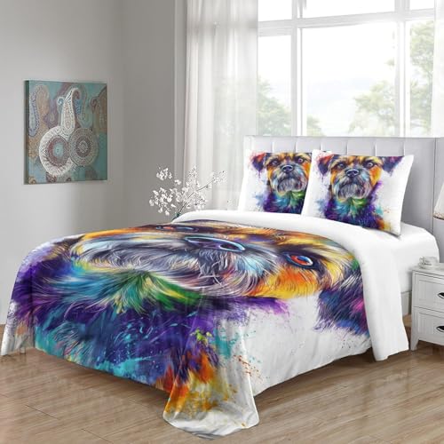 Housse de couette Yorkshire microfibre douce parure lit - 5