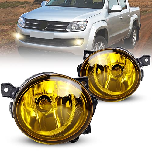 Image of Fog Light for Volkswagen 2003-2009 Golf V (1K1/1K5) GTI Version 04-10 Jetta 1K2 08-14 Scirocco 137 138 Up 10-12 Amarok 11-up Seat MII 1-17 Skoda Cit. igo One Pair HB4 Yellow Lens