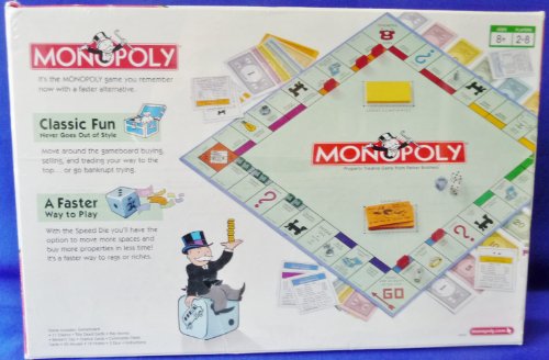 Parker Brothers Monopoly 2007 con modo de juego rápido SPEED DIE - Juego de Mesa miniatura 2