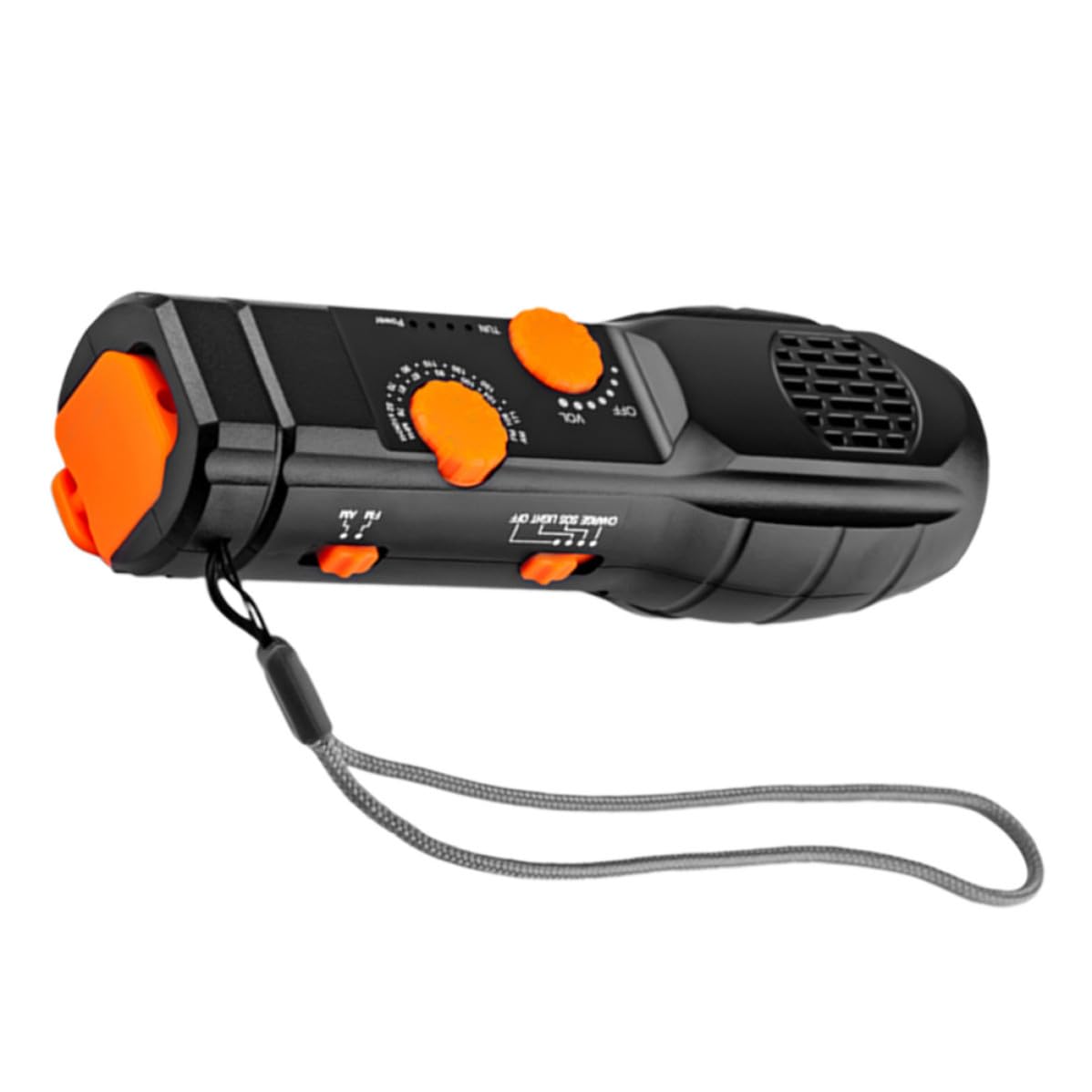 Kurbeltaschenlampe mit Radio und Sos Alarm, Wiederaufladbar für Camping