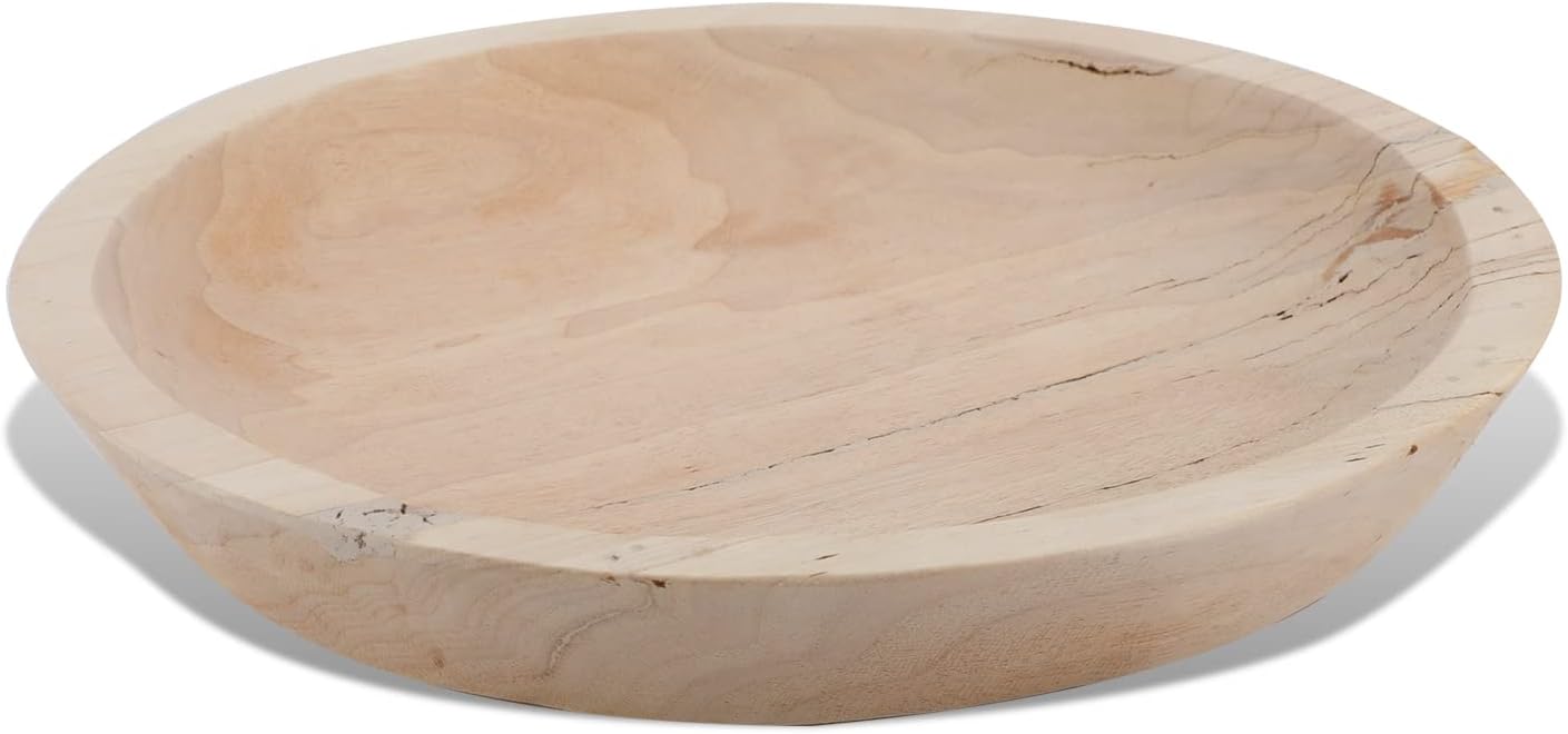Decorative Bowl Home Decor, Wooden Fruit Serving Bowl
