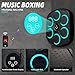 Baswip New Smart Music Boxing Machine with Boxing Gloves, Bluetooth Training Machine with LED Electronic Wall Mounted, Electronic Focus Agility Training Digital Boxing for Kids and Adults