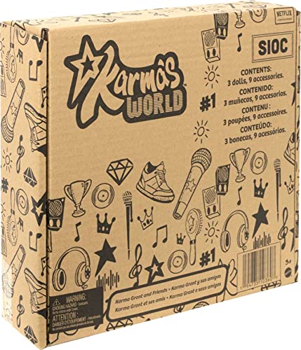 Karma's World Dolls And Accessories, 3-Pack Set Includes Karma, Winston And Switch Dolls #TOP1