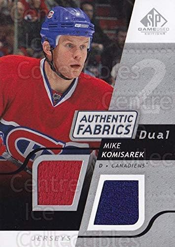 (CI) Mike Komisarek Hockey Card 2008-09 Sp Game Used Dual Authentic Fabrics (base) AFKM Mike Komisarek