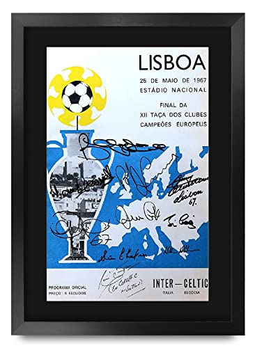 Souvenirs imprimés pour les fans de football Celtic Cadre A3 - Idée cadeau pour passionné de sport