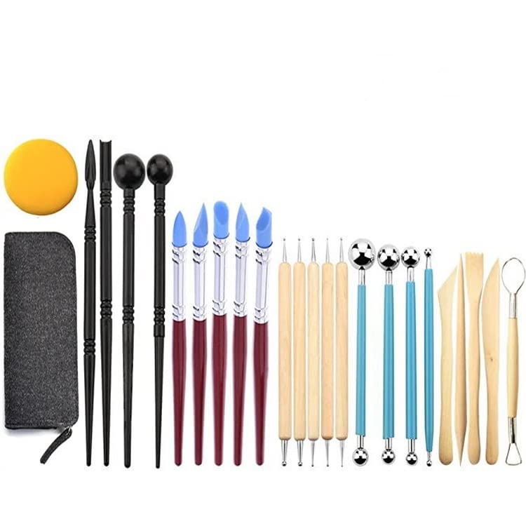 Kit De 10 Outils De Modelage En Métal Pour Argile Polymère - Accessoires De Sculpture, Poterie, Loisirs Créatifs - Acier Inoxydable Réutilisable