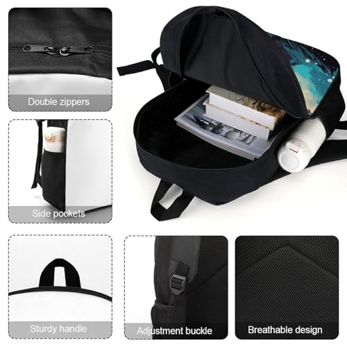 Sac à dos décontracté imprimé 3D motif Space Pup original de 17"