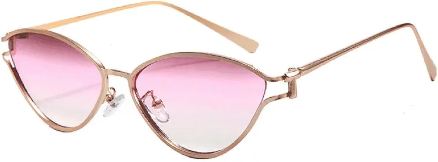 Metal Cat Eye Sunglasses Women Luxury Vintage Men Punk Hip Hop Popular Sexy Hollow Uv400