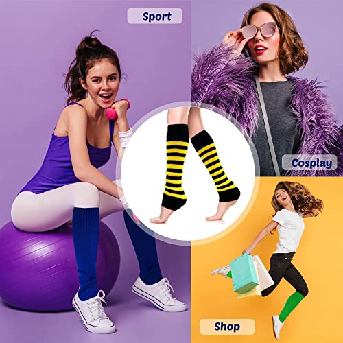 Image of Mysocks Leg Warmers Extra Soft Stylish Fancy Winter 80s Party Dance Neon Long Legwarmers for Women Girls Ladies