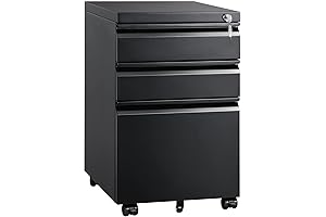 DEVAISE 3 Drawer File Cabinet on Wheels