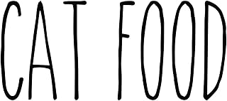 Soft Pink - Cat Food Vinyl Decal - Kitten Pet Dinner - Farmhouse Skinny Font - 4.25w x 2h inches - Die Cut Sticker