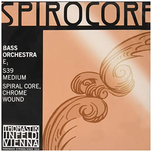 Corde Mi Thomastik Spirocore 4/4 pour contrebasse avec noyau spirale et filage chrome