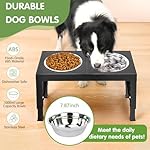 Elevated Dog Bowls Large Breed XiaZ Raised Dogs Bowl Stand Large/Medium Sized Dog 1L Food Water Bowl Stands 5 Heights Adjustable 9/11/12/14in Black Pet Feeder Dish Station - Image 5