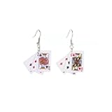 Creative Poker Dangle Earrings Simulate Playing Cards Cool Funny Earrings Unique Gambling Casino Jewelry Gift