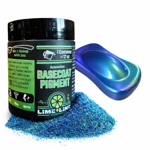 LiME LiNE Color Changing Basecoat Maker Pigment Powder, Automotive Grade Basecoat (Chameleon - Green/Purple/Blue)