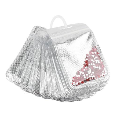 50PCS Diamond Painting Beads Storage Bags Reusable Ziplock Pouches for DIY Diamond Art Gem & Bead Organizer Craft Supplies Storage Accessories