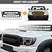 HAPSO Front Bumper Upper Grille Mesh Grill Fit For 2005-2011 Toyota Tacoma Upgrade Front Grille Grill Assembly Replacement Matte Black (With LED Lights)