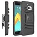 HTC 10 Holster Case, CoverON [Explorer Series] Holster Hybrid Armor Belt Clip Hard Phone Cover for HTC 10 - Black & Black