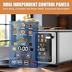 WHALL Touch Screen Toaster 2 Slice, Stainless Steel Digital Timer Toasters with Sound Function, Smart Extra Wide Slots Toaster with Bagel, Cancel, Defrost (silver) - Image 2
