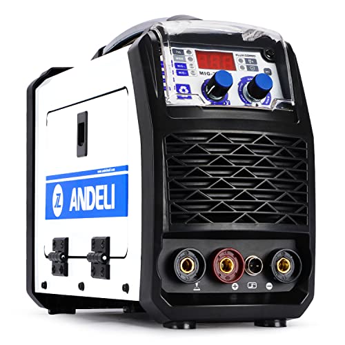 Soldador MIG ANDELI, 220V Dupla Voltagem, 120APM, Soldador MIG Fluxo MIG/Lift Tig/Stick Soldador mul