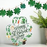 PVOPVO St Patricks Day Decorations, Four Leaf Clover Decorations, Irish Blessing Decor Sign, St Patricks Day Decor for Table Office Home, St Patricks Day Gifts for Women Mom Rainbow Green Top Hat