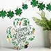 PVOPVO St Patricks Day Decorations, Four Leaf Clover Decorations, Irish Blessing Decor Sign, St Patricks Day Decor for Table Office Home, St Patricks Day Gifts for Women Mom Rainbow Green Top Hat